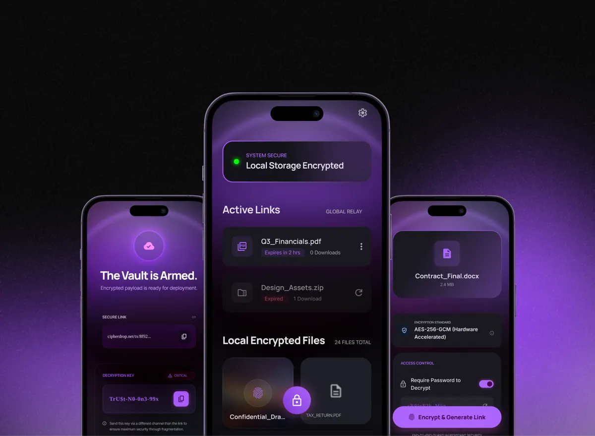 CipherDrop - Encrypted File Sharing